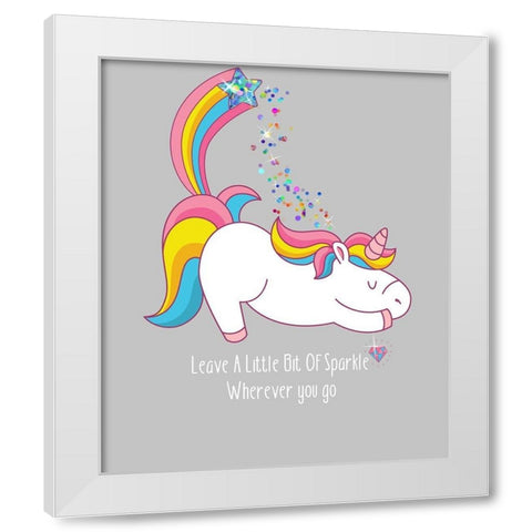 Leave A Little Bit Of Sparkle Tee White Modern Wood Framed Art Print by Lavoie, Tina