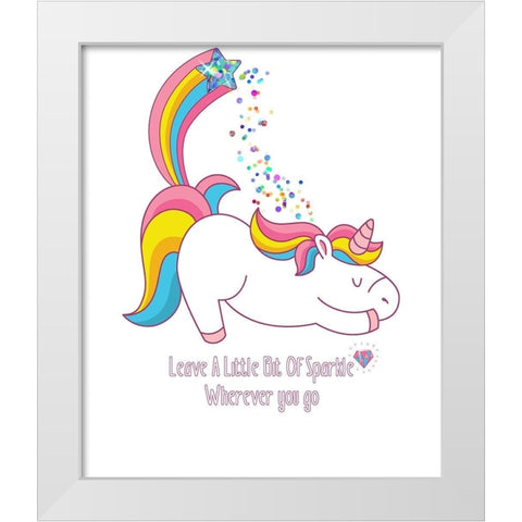 Leave A Little Bit Of Sparkle 2 Tee White Modern Wood Framed Art Print by Lavoie, Tina