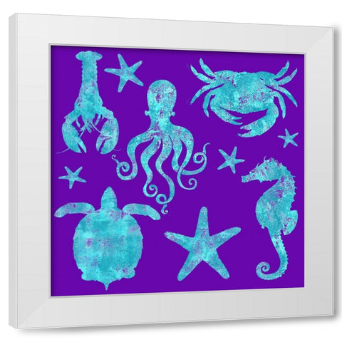 Sponge Marine Life Grouping White Modern Wood Framed Art Print by Lavoie, Tina