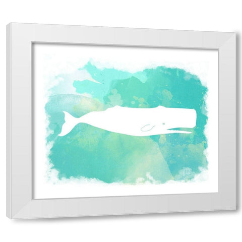 Heart of the Sea Sperm Whale White Modern Wood Framed Art Print by Lavoie, Tina