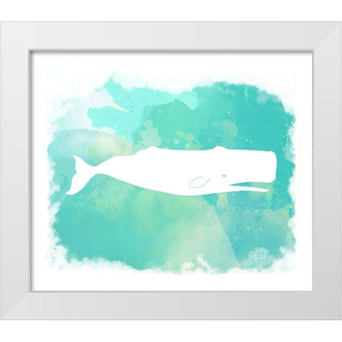 Heart of the Sea Sperm Whale White Modern Wood Framed Art Print by Lavoie, Tina