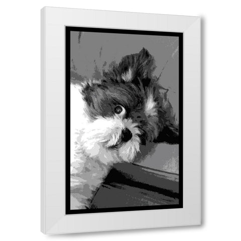 Say What White Modern Wood Framed Art Print by Lavoie, Tina