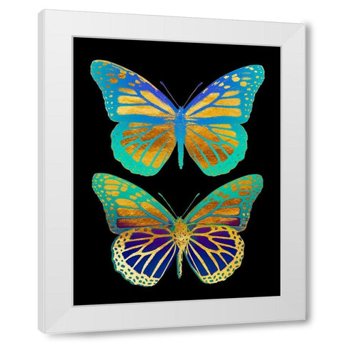 Danaus Plexippus Psychedelicus I White Modern Wood Framed Art Print by Lavoie, Tina