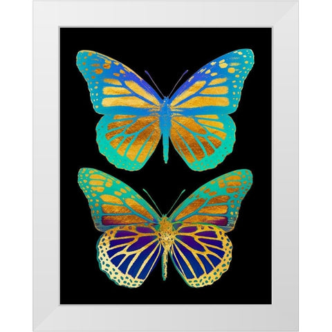 Danaus Plexippus Psychedelicus I White Modern Wood Framed Art Print by Lavoie, Tina