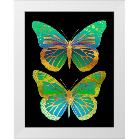 Danaus Plexippus Psychedelicus II White Modern Wood Framed Art Print by Lavoie, Tina