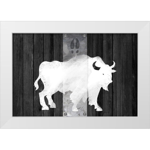 Bufalo Blanco Lodge White Modern Wood Framed Art Print by Lavoie, Tina