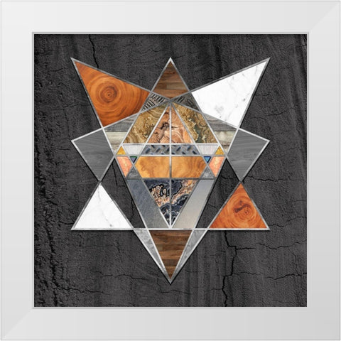 Rustic Geometry I White Modern Wood Framed Art Print by Lavoie, Tina