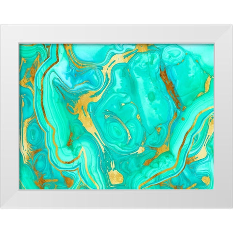 Geode 52 White Modern Wood Framed Art Print by Lavoie, Tina