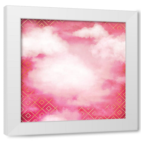 Geometric Clouds White Modern Wood Framed Art Print by Lavoie, Tina