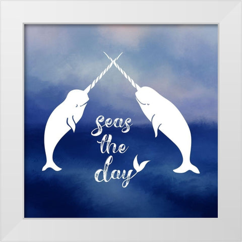 Seas the Day White Modern Wood Framed Art Print by Lavoie, Tina