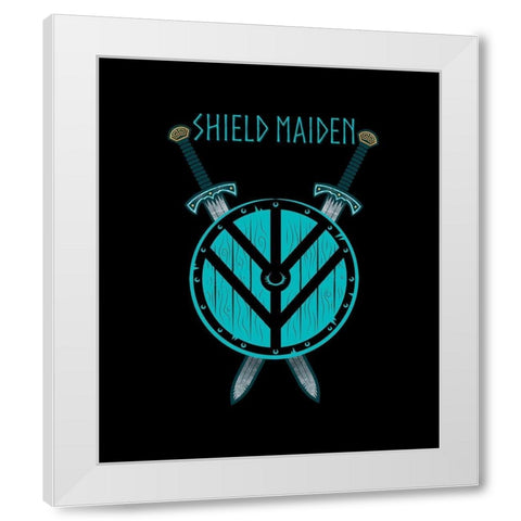 Shield Maiden White Modern Wood Framed Art Print by Lavoie, Tina