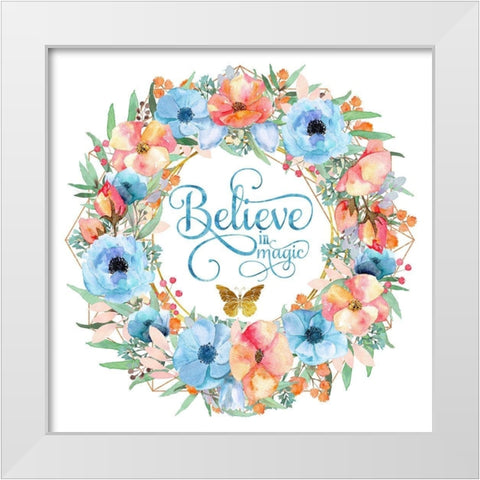 Believe in Magic White Modern Wood Framed Art Print by Lavoie, Tina