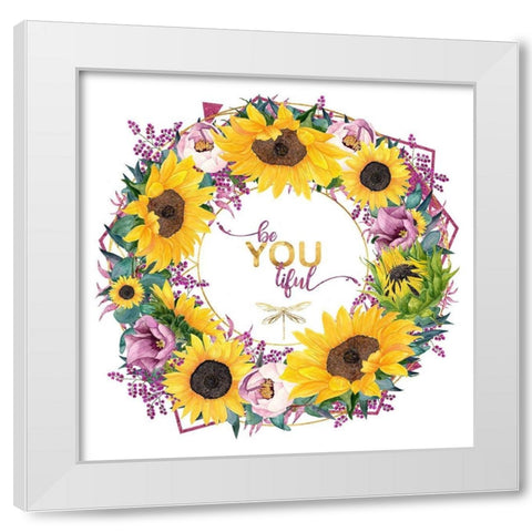 beYOUtiful White Modern Wood Framed Art Print by Lavoie, Tina