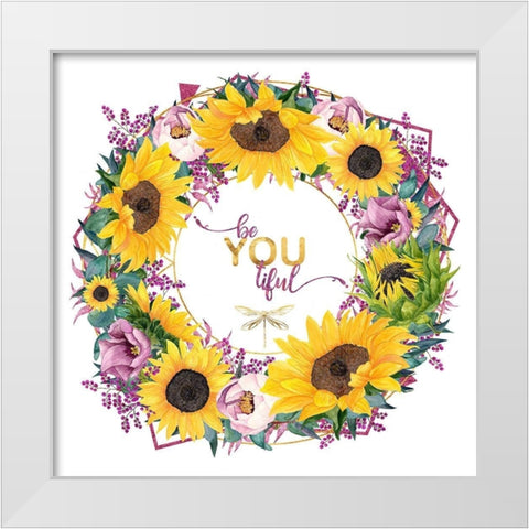 beYOUtiful White Modern Wood Framed Art Print by Lavoie, Tina