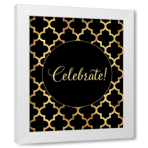 Arabesque Celebrate White Modern Wood Framed Art Print by Lavoie, Tina