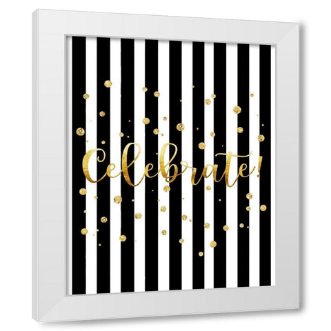 Celebrate Cosmopolitan White Modern Wood Framed Art Print by Lavoie, Tina