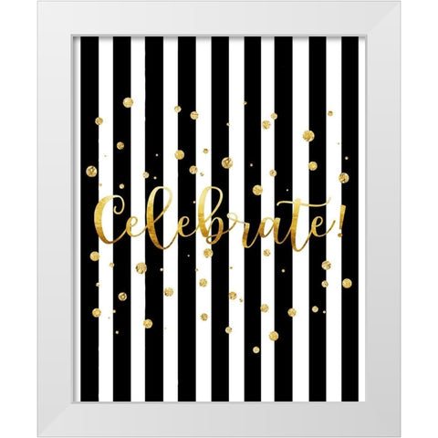 Celebrate Cosmopolitan White Modern Wood Framed Art Print by Lavoie, Tina