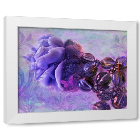 Sunset Rose White Modern Wood Framed Art Print by Lavoie, Tina