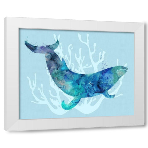 Mystical Whale White Modern Wood Framed Art Print by Lavoie, Tina