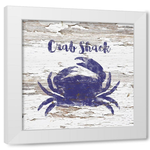 Crab Shack White Modern Wood Framed Art Print by Lavoie, Tina