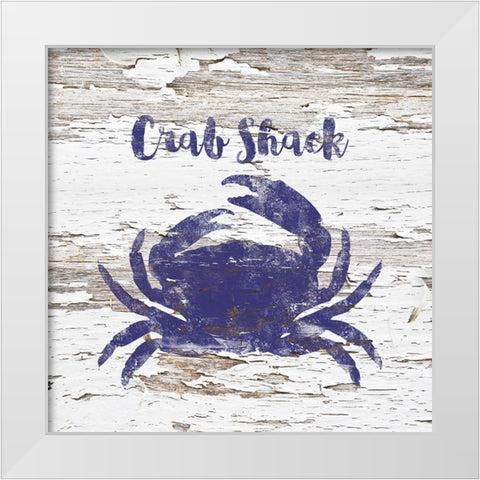 Crab Shack White Modern Wood Framed Art Print by Lavoie, Tina