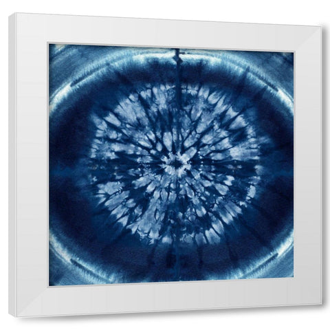 Indigo eye White Modern Wood Framed Art Print by Lavoie, Tina