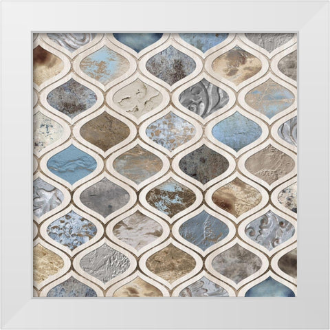 Sand and Surf Arabesque White Modern Wood Framed Art Print by Lavoie, Tina