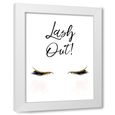 Lash Out White Modern Wood Framed Art Print by Lavoie, Tina