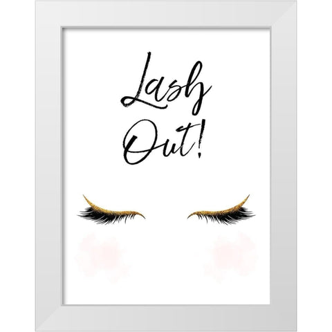 Lash Out White Modern Wood Framed Art Print by Lavoie, Tina