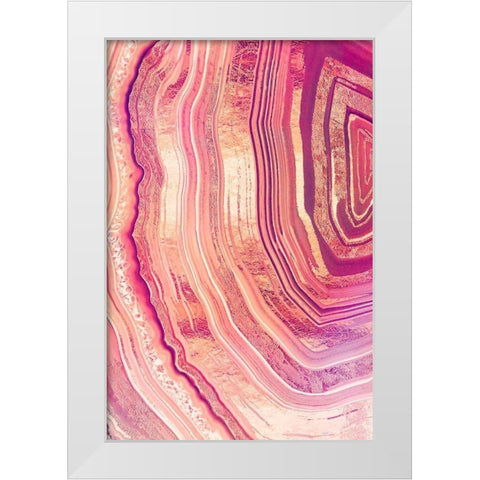 Tribeca Rose Geode White Modern Wood Framed Art Print by Lavoie, Tina