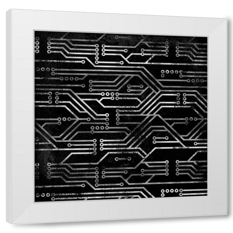Circuit White Modern Wood Framed Art Print by Lavoie, Tina