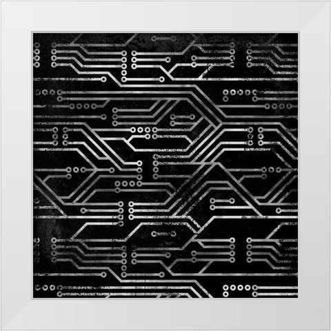 Circuit White Modern Wood Framed Art Print by Lavoie, Tina