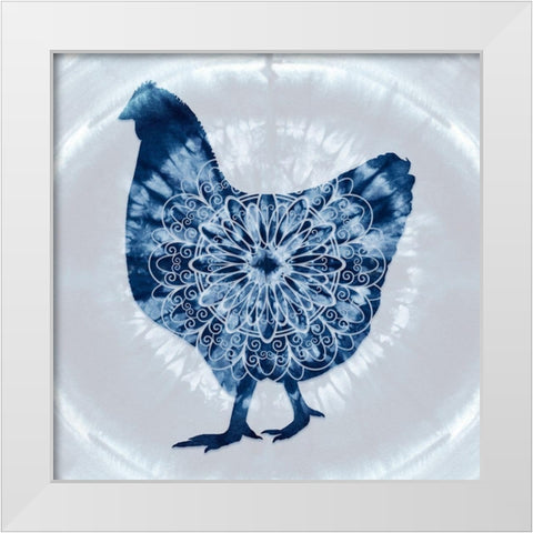 Chicken Mandala White Modern Wood Framed Art Print by Lavoie, Tina