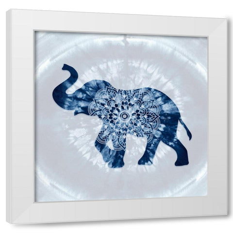 elephant Mandala White Modern Wood Framed Art Print by Lavoie, Tina