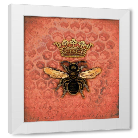 Honeycomb Queen White Modern Wood Framed Art Print by Lavoie, Tina