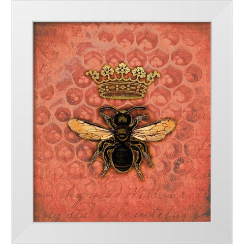 Honeycomb Queen White Modern Wood Framed Art Print by Lavoie, Tina