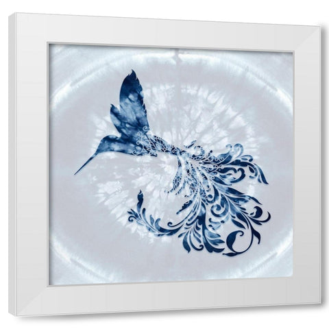 Hummingbird Mandala White Modern Wood Framed Art Print by Lavoie, Tina