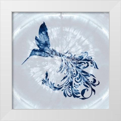 Hummingbird Mandala White Modern Wood Framed Art Print by Lavoie, Tina