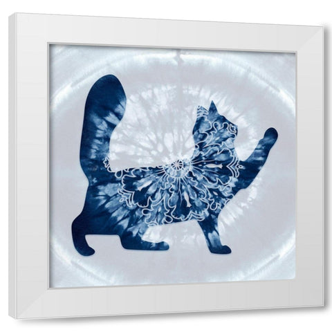 Kitty Mandala White Modern Wood Framed Art Print by Lavoie, Tina