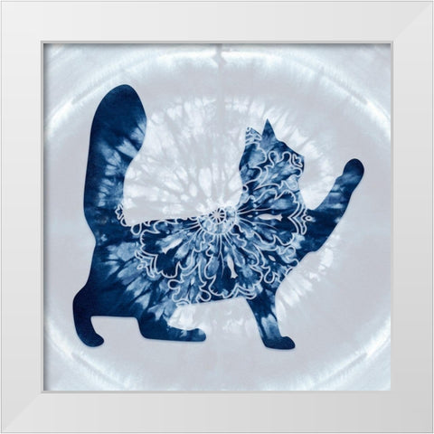 Kitty Mandala White Modern Wood Framed Art Print by Lavoie, Tina