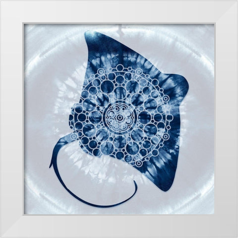 Manta Mandala White Modern Wood Framed Art Print by Lavoie, Tina