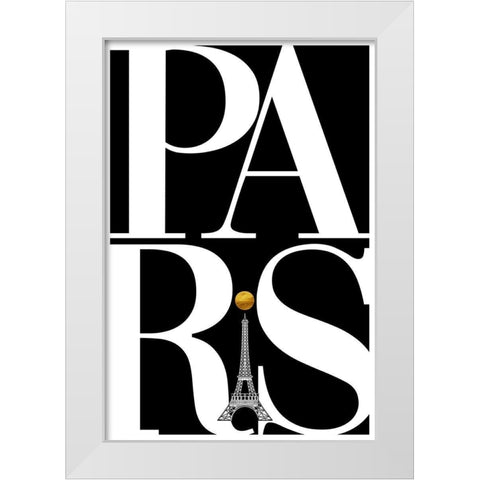 Paris White Modern Wood Framed Art Print by Lavoie, Tina