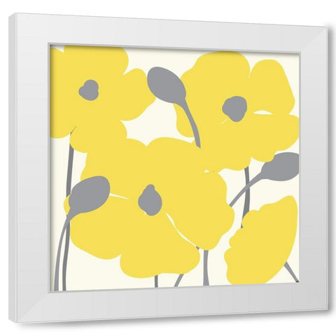 Poppies In The Sun White Modern Wood Framed Art Print by Lavoie, Tina