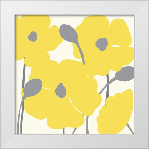 Poppies In The Sun White Modern Wood Framed Art Print by Lavoie, Tina