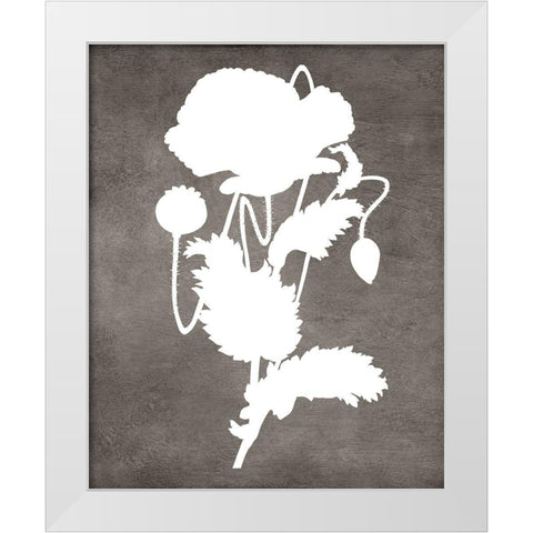 Spirit Poppy I White Modern Wood Framed Art Print by Lavoie, Tina