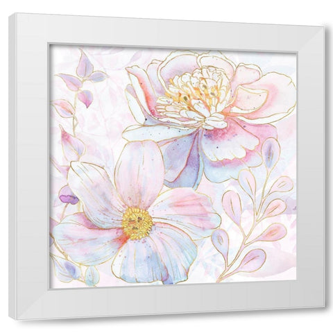 Maisies Peonies II White Modern Wood Framed Art Print by Lavoie, Tina
