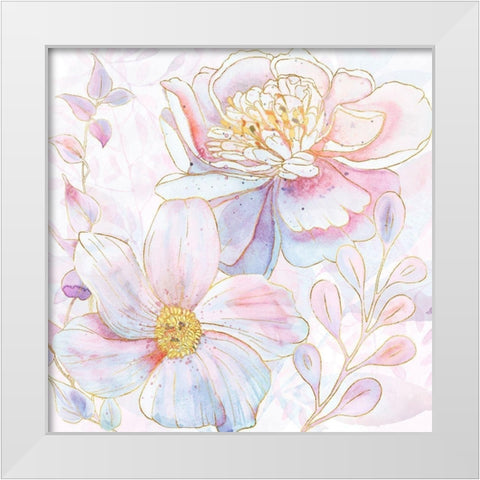 Maisies Peonies II White Modern Wood Framed Art Print by Lavoie, Tina