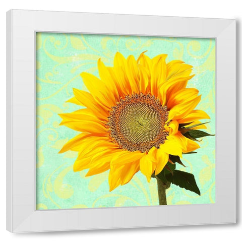 Summer Sunflower White Modern Wood Framed Art Print by Lavoie, Tina