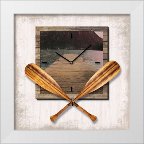 Lake Time White Modern Wood Framed Art Print by Lavoie, Tina