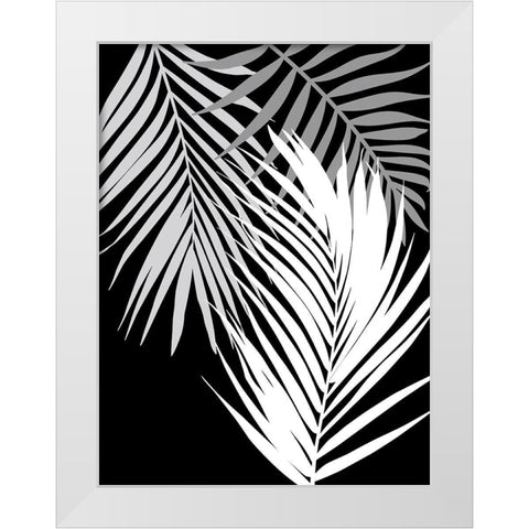 Tropics In Black And White II White Modern Wood Framed Art Print by Lavoie, Tina